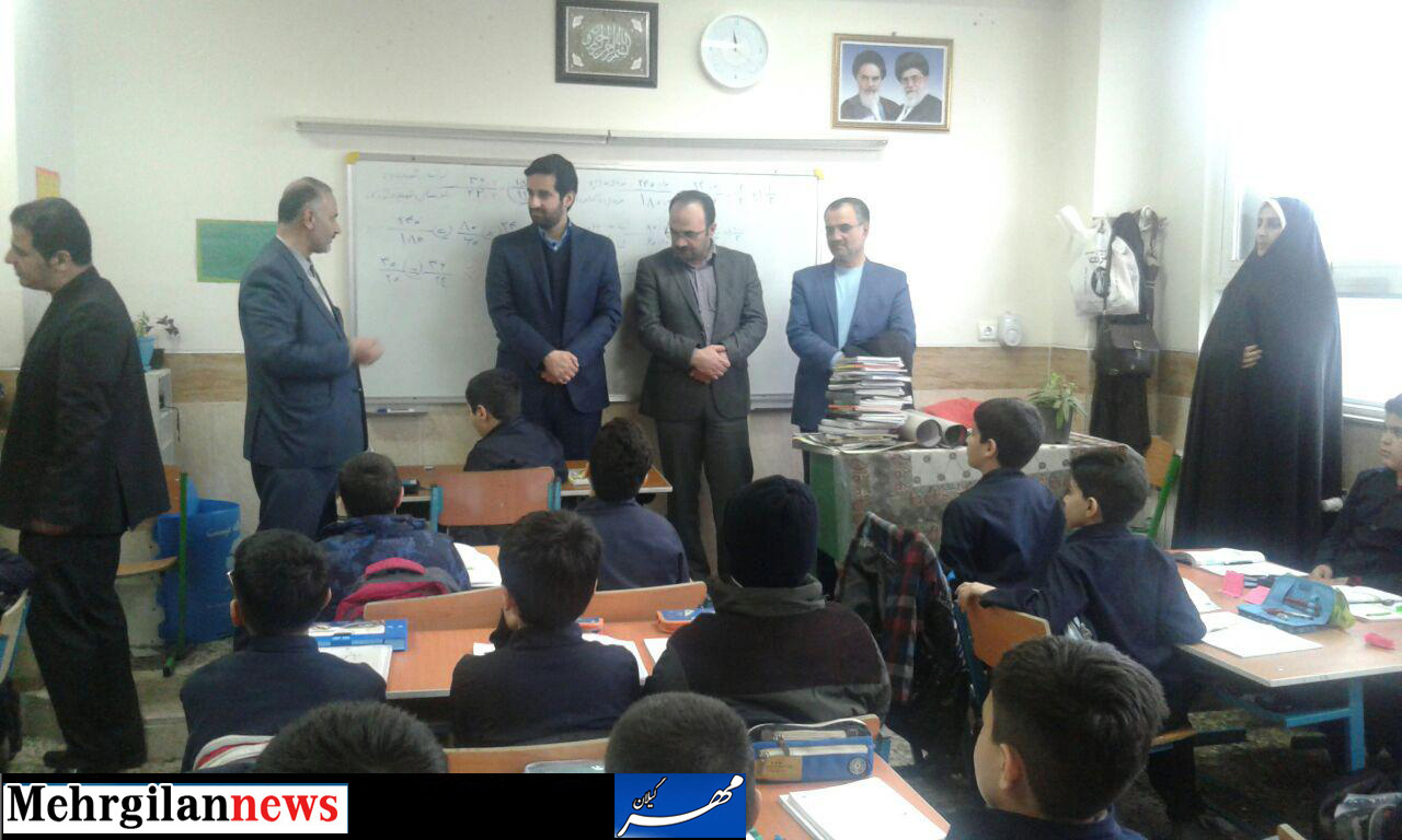 دیدار چندتن از اعضای شورای اسلامی شهر رشت از مدرسه پسرانه تائب به روایت تصویر