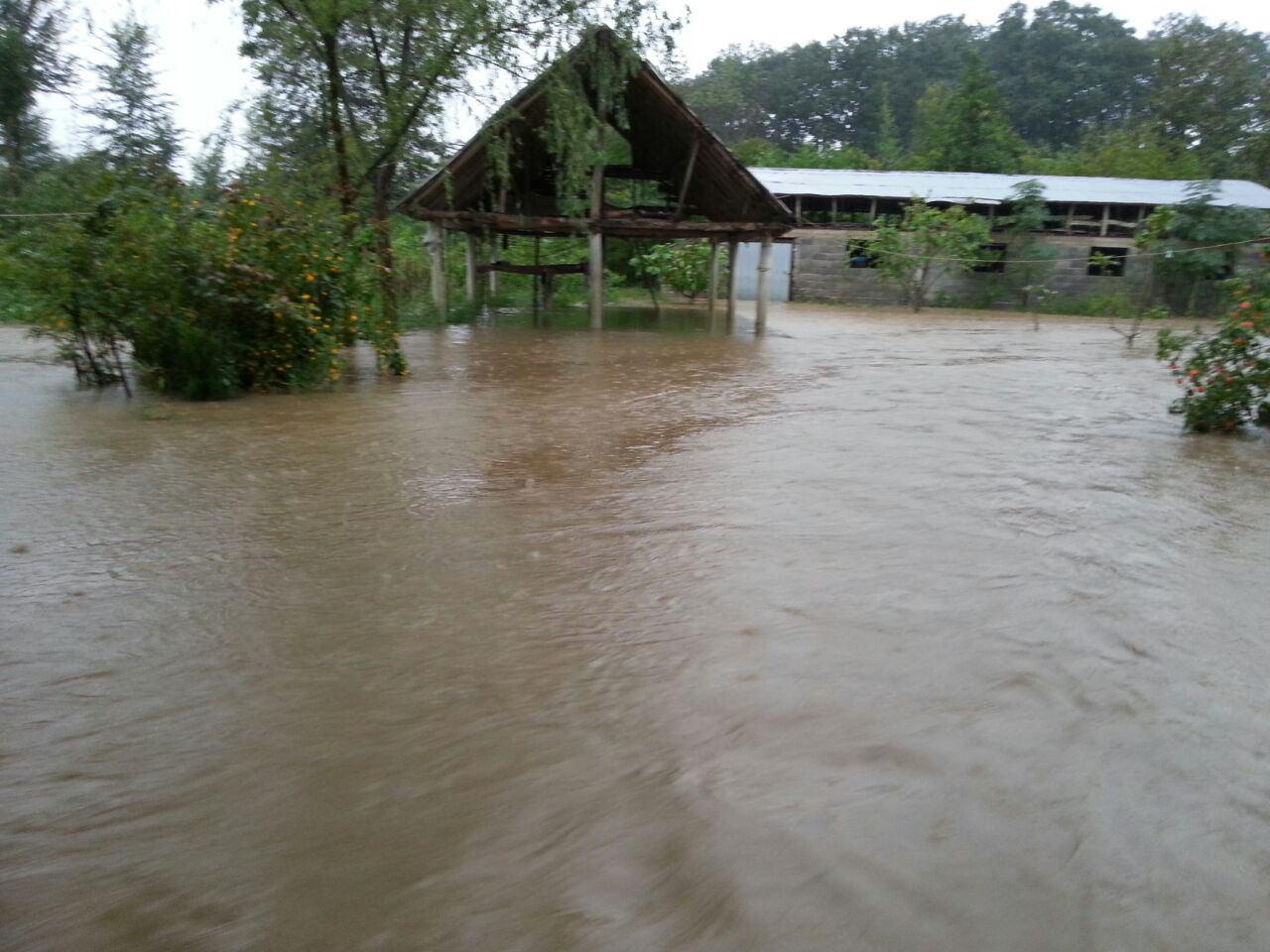 خسارات بارش شدید باران و طغیان رودخانه در گیلان